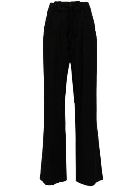 high-waisted straight-leg trousers by GOEN.J
