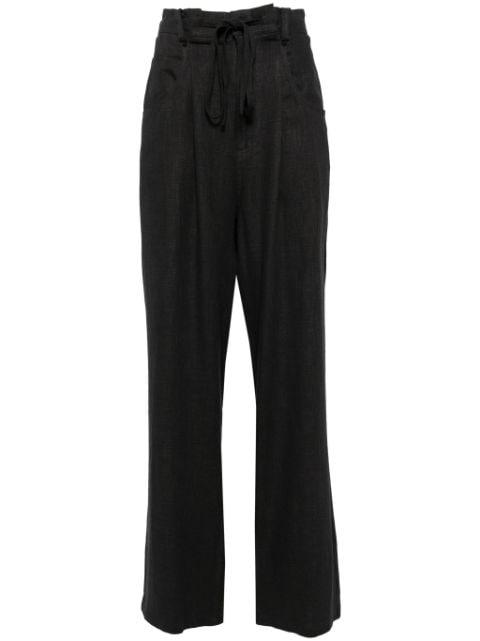 high-waisted straight-leg trousers by GOEN.J