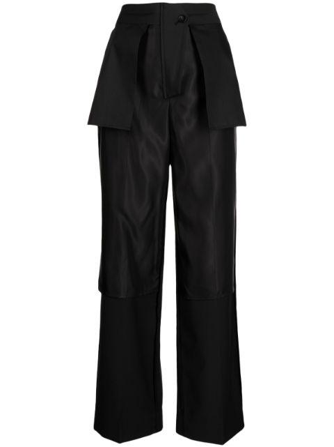 inside-out straight-leg trousers by GOEN.J