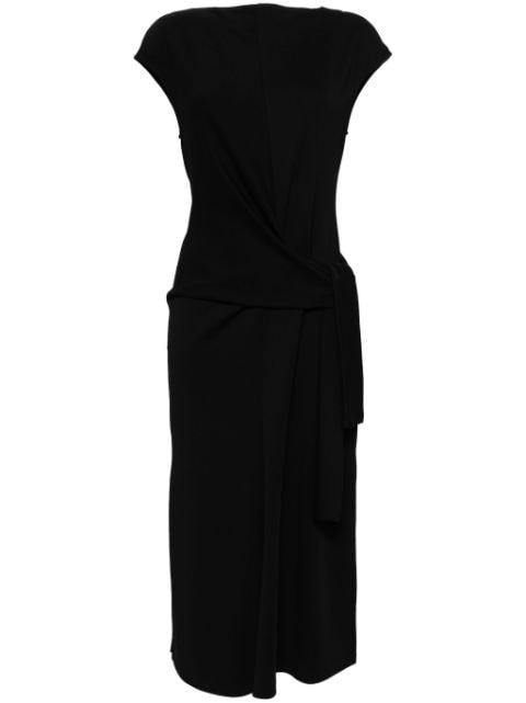 knot-detail sleeveless cotton-jersey midi dress by GOEN.J