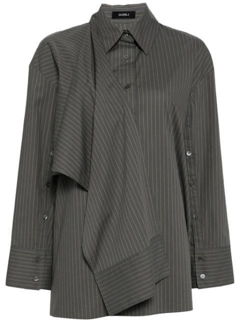 knotted-detail cotton shirt by GOEN.J