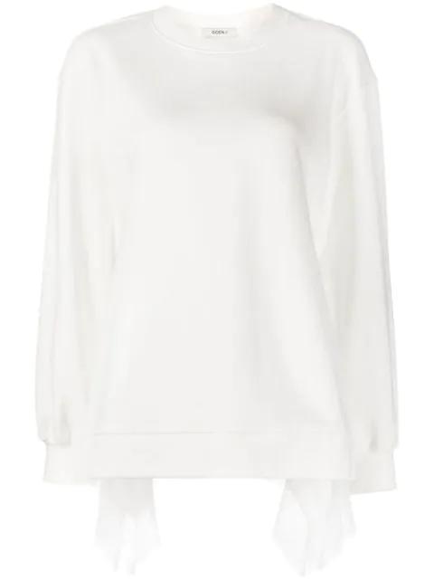 lace trim sweatshirt by GOEN.J