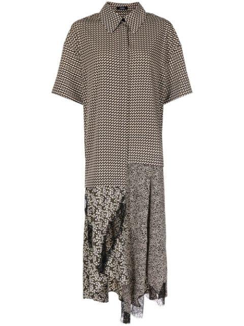 lace-trimmed overlay dress by GOEN.J