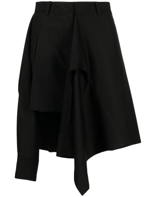 layered asymmetric skirt by GOEN.J