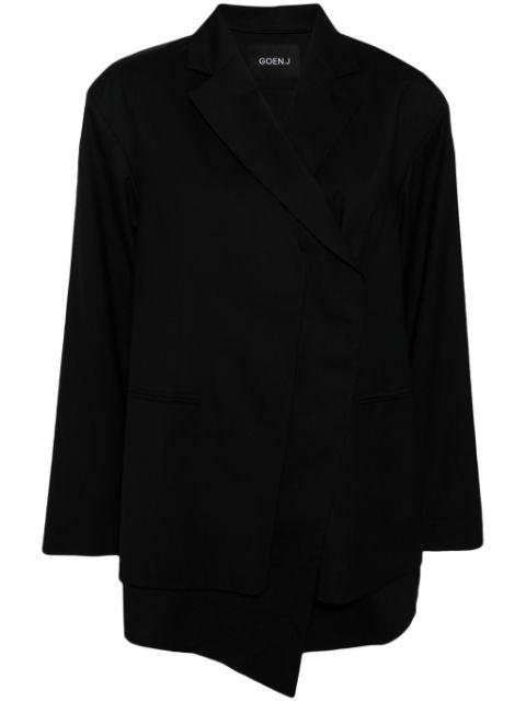 layered single-breasted blazer by GOEN.J