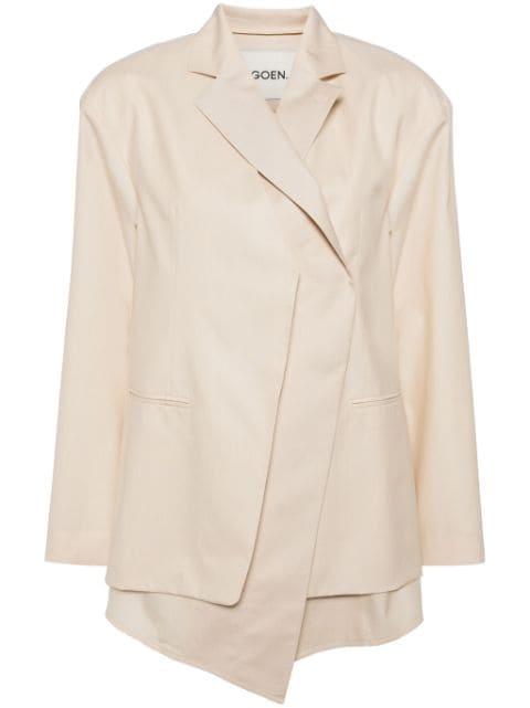 layered single-breasted blazer by GOEN.J