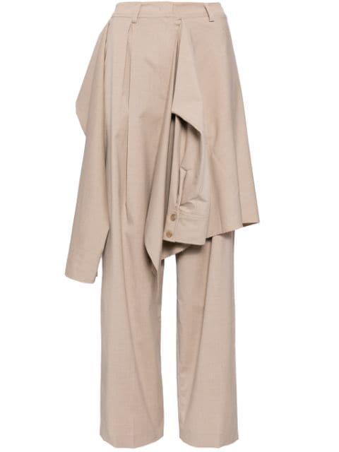 layered tailored trousers by GOEN.J