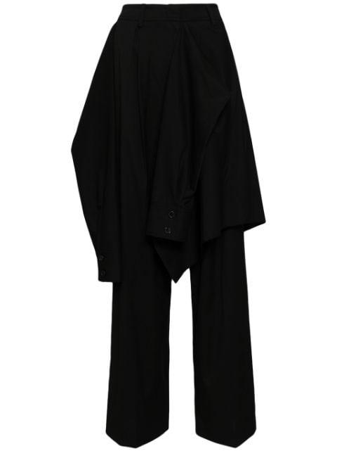 layered tailored trousers by GOEN.J