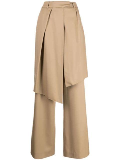 panelled tailored trousers by GOEN.J