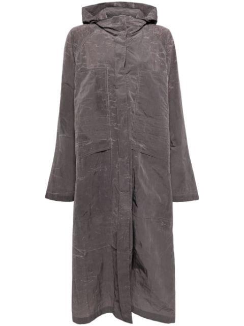 recycled nylon hoodied parka coat by GOEN.J