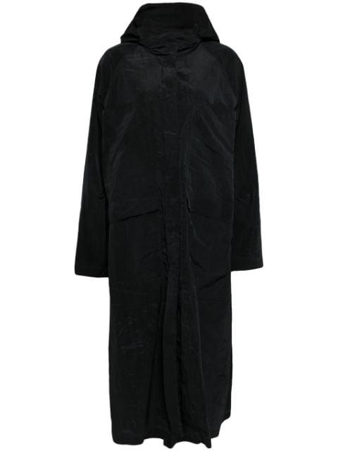 recycled nylon hoodied parka coat by GOEN.J