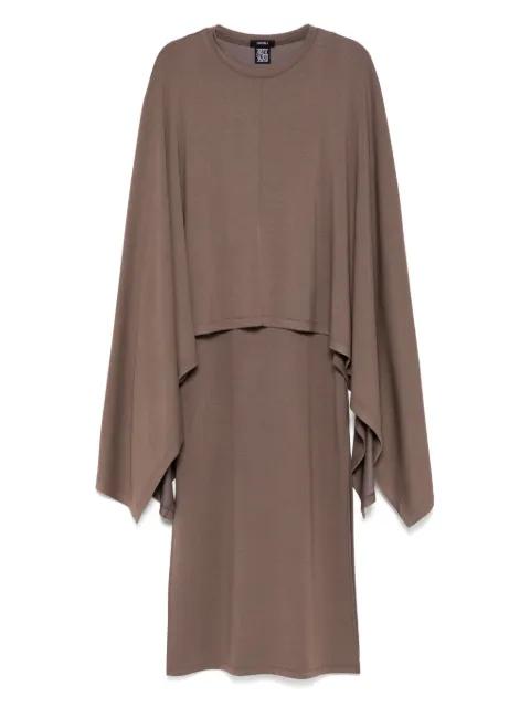 ribbed cape dress by GOEN.J