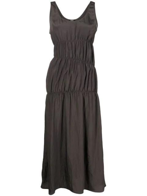 ruched-detail midi dress by GOEN.J