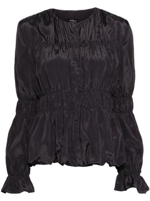 ruched single-breasted jacket by GOEN.J
