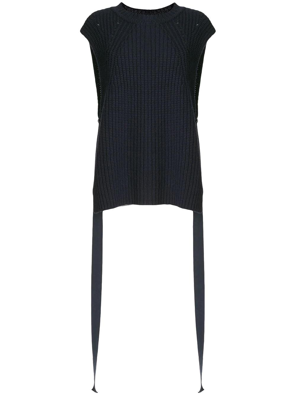 side taps knitted top by GOEN.J