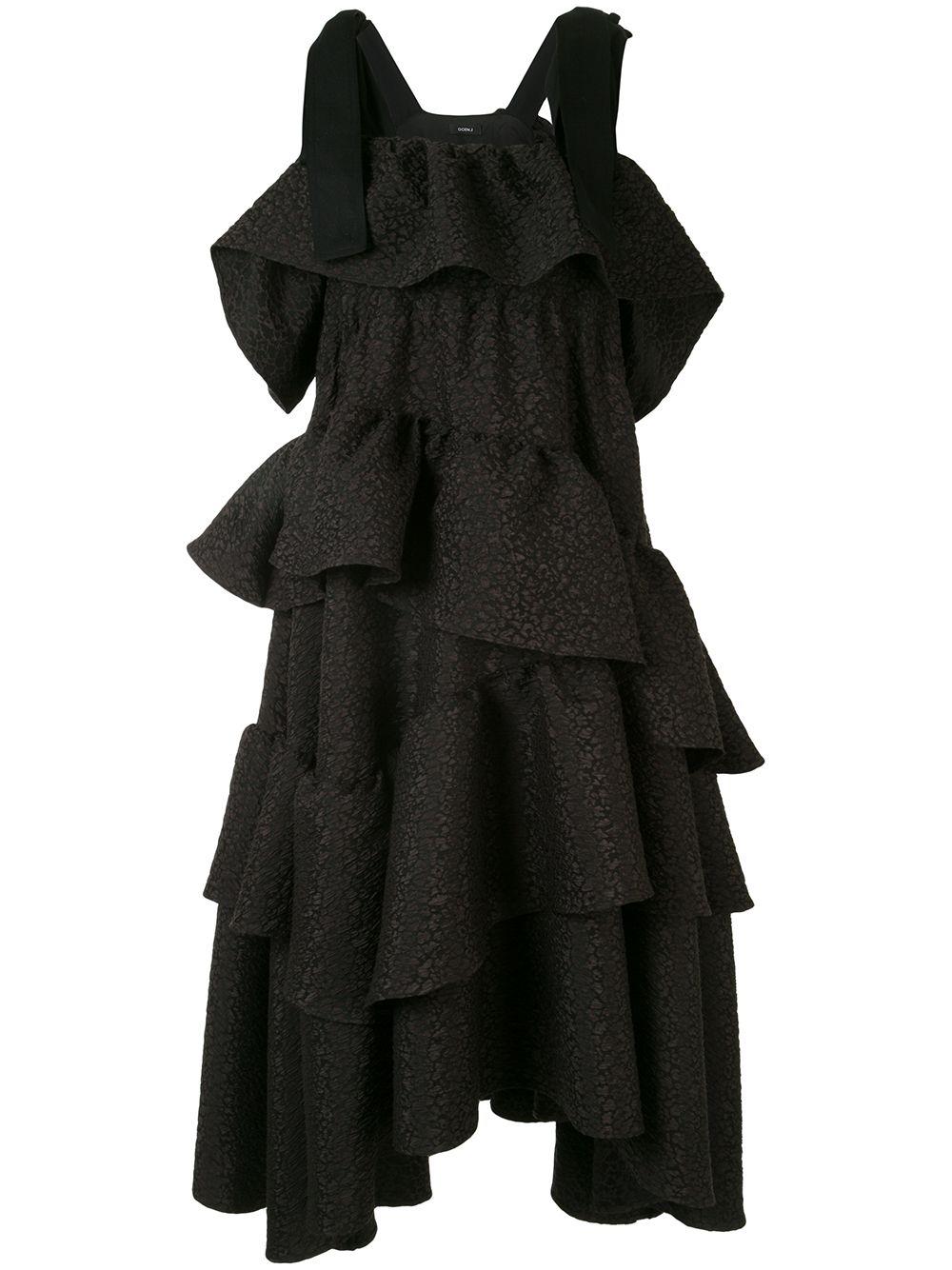 tiered midi dress by GOEN.J