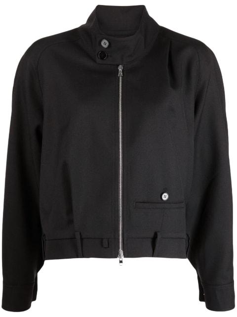 trouser-motif bomber jacket by GOEN.J