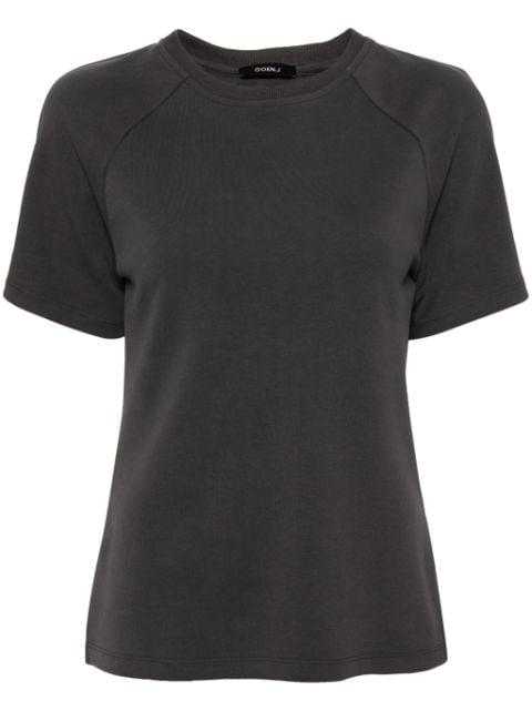 twist-detailing cotton T-shirt by GOEN.J