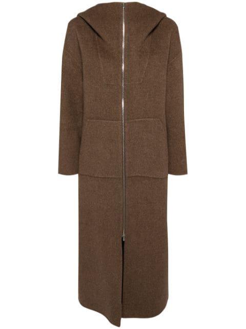 zip-up hoodied coat by GOEN.J