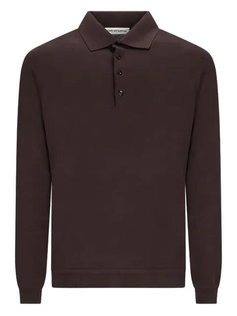 buttoned long-sleeve polo shirt by GOES BOTANICAL