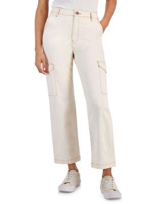Juniors' High Rise Wide-Leg Cargo Jeans by GOGO JEANS | jellibeans