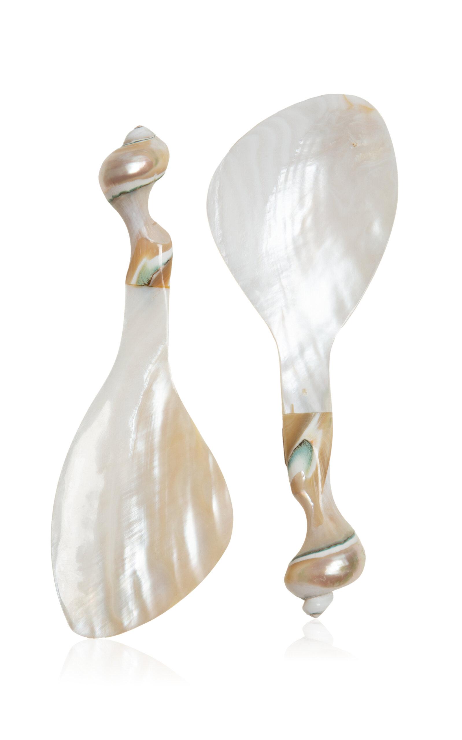 Gohar World - Salad Servers; Mother Of Pearl - Multi - Moda Operandi by GOHAR WORLD