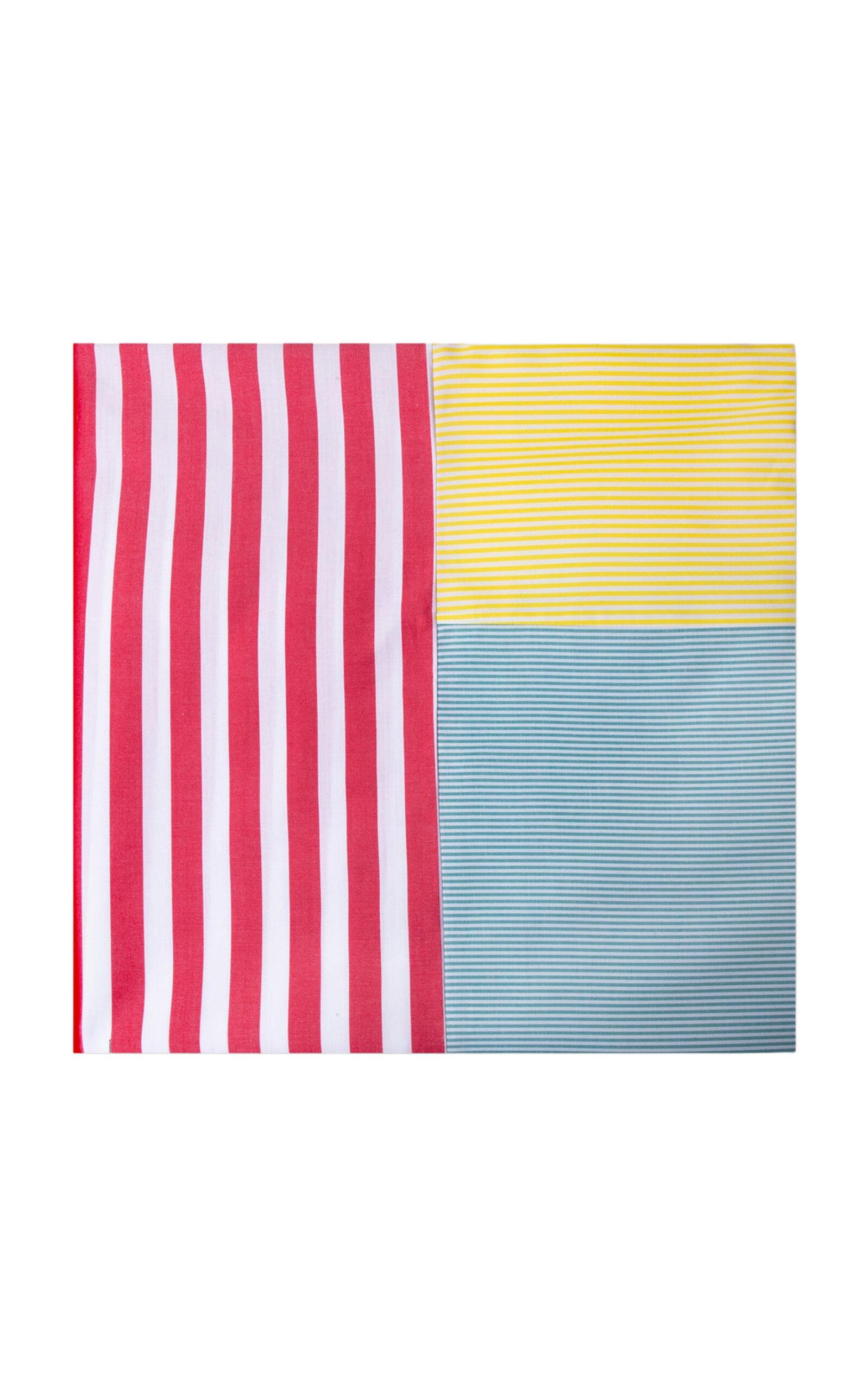 Gohar World - Striped Cotton Tablecloth - Multi - Moda Operandi by GOHAR WORLD