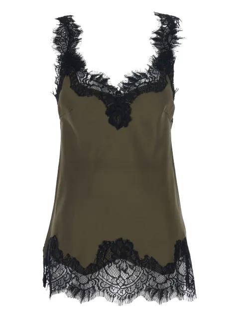 lace V-neck top by GOLD HAWK