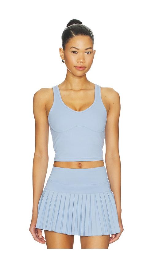 Gold Hinge Lined Mid-length Bra Top in Baby Blue by GOLD HINGE