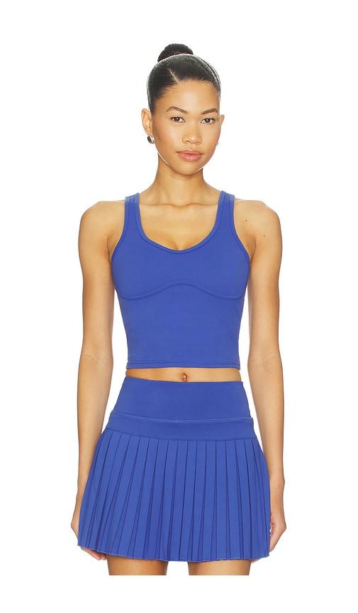 Gold Hinge Lined Mid-length Bra Top in Blue by GOLD HINGE