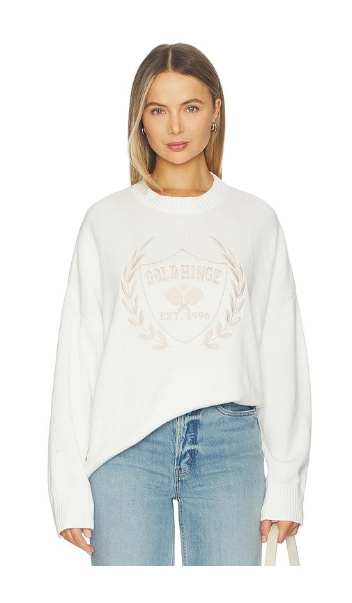 Gold Hinge Oversized Crest Sweater in Ivory by GOLD HINGE