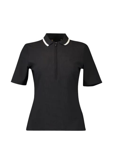 Cassia ribbed half-zip top by GOLDBERGH