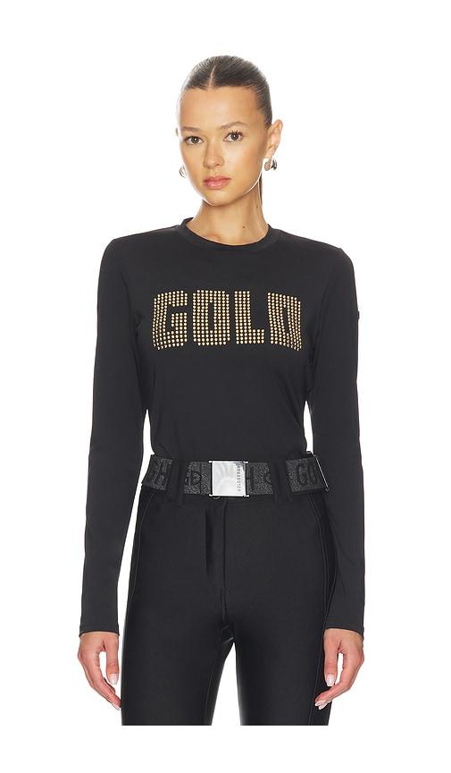 Goldbergh Aurea Long Sleeve Tee in Black by GOLDBERGH