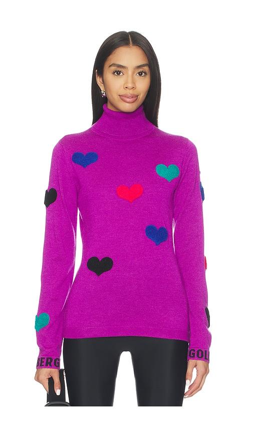 Goldbergh Bacio Long Sleeve Knit Sweater in Purple by GOLDBERGH