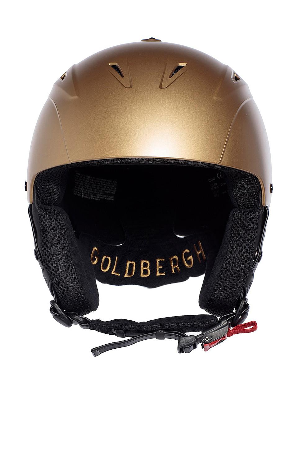 Goldbergh Khloe Ski Helmet in Metallic Gold by GOLDBERGH