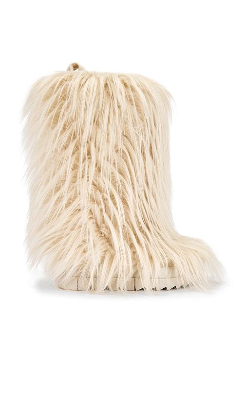 Goldbergh Leonora Faux High Snowboot in Cream by GOLDBERGH