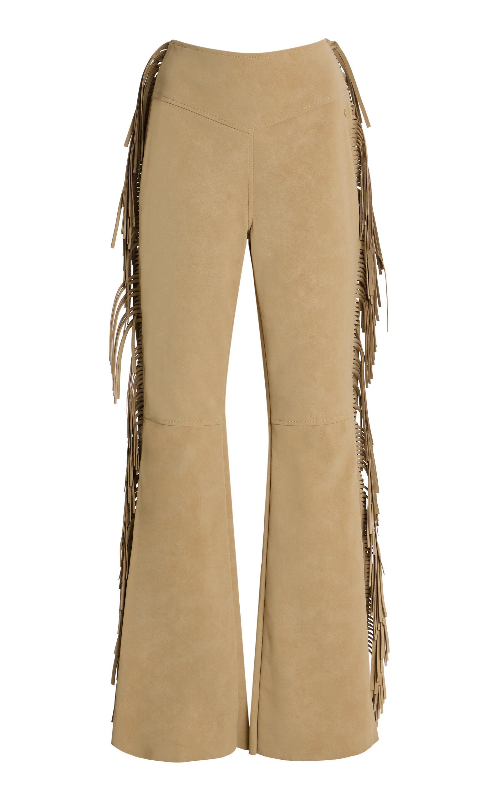 Goldbergh Lina Fringed Vegan Leather Flare Pants - Moda Operandi by GOLDBERGH