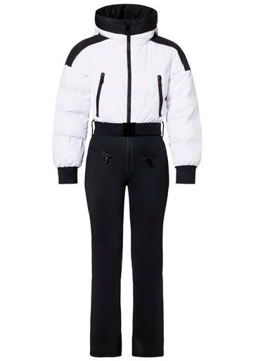 Néve two-tone belted ski suit by GOLDBERGH