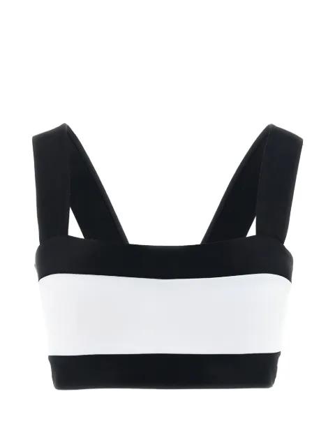 Plonge contrast-panel bikini top by GOLDBERGH