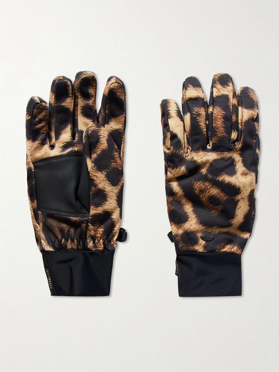 Softy padded jaguar-print ski gloves by GOLDBERGH