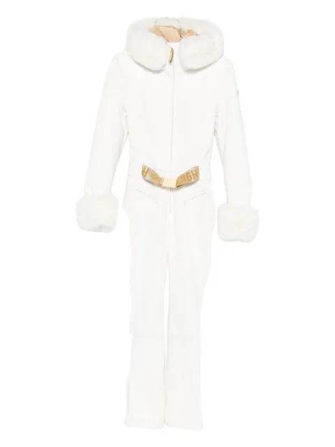 faux-fur belted jacket by GOLDBERGH