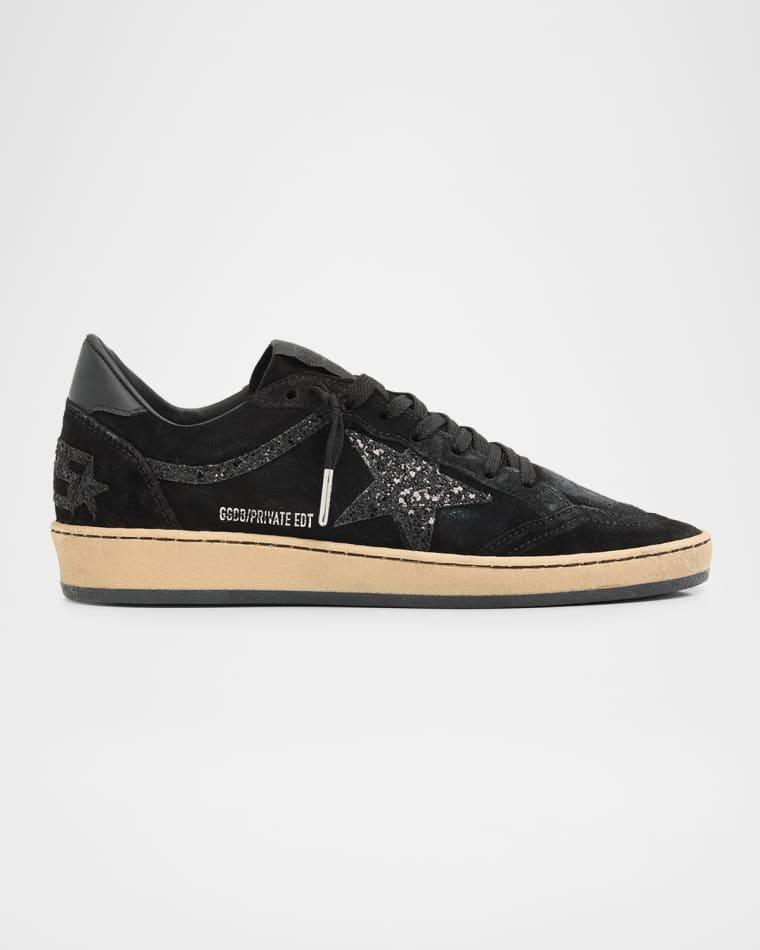 Ball Star Suede Glitter Low-Top Sneakers by GOLDEN GOOSE