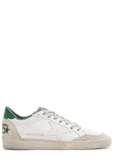 Ball Star distressed leather sneakers by GOLDEN GOOSE