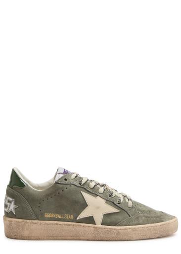 Ball Star distressed suede sneakers by GOLDEN GOOSE
