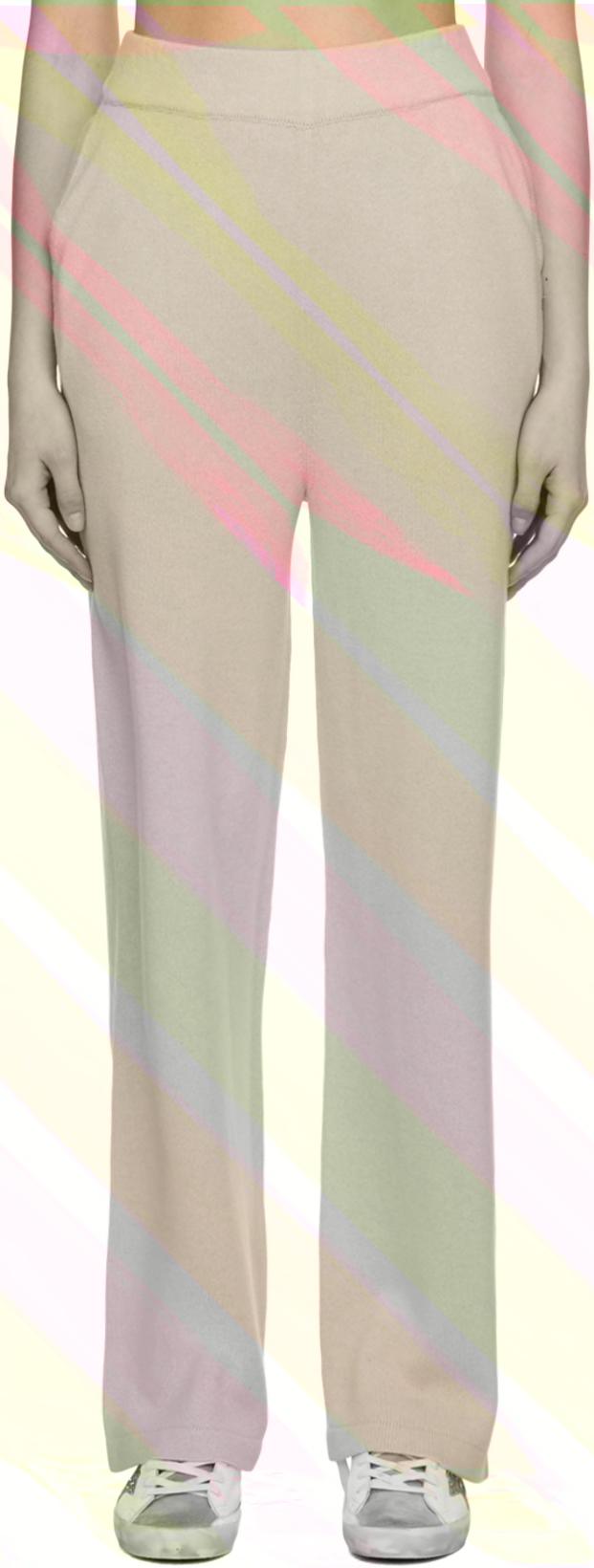 Beige Patch Lounge Pants by GOLDEN GOOSE