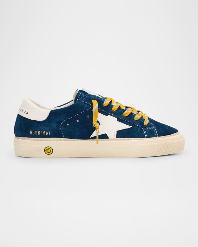 Boy's May Suede and Leather Sneakers, Kid by GOLDEN GOOSE