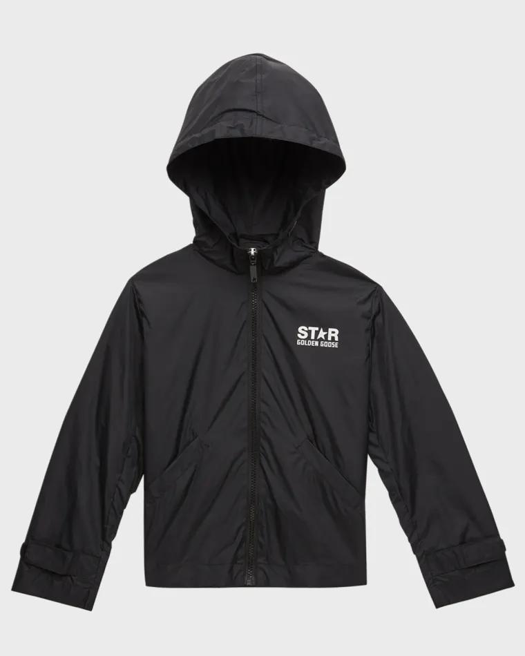 Boy's Star Logo-Print Windbreaker, Size 4-10 by GOLDEN GOOSE