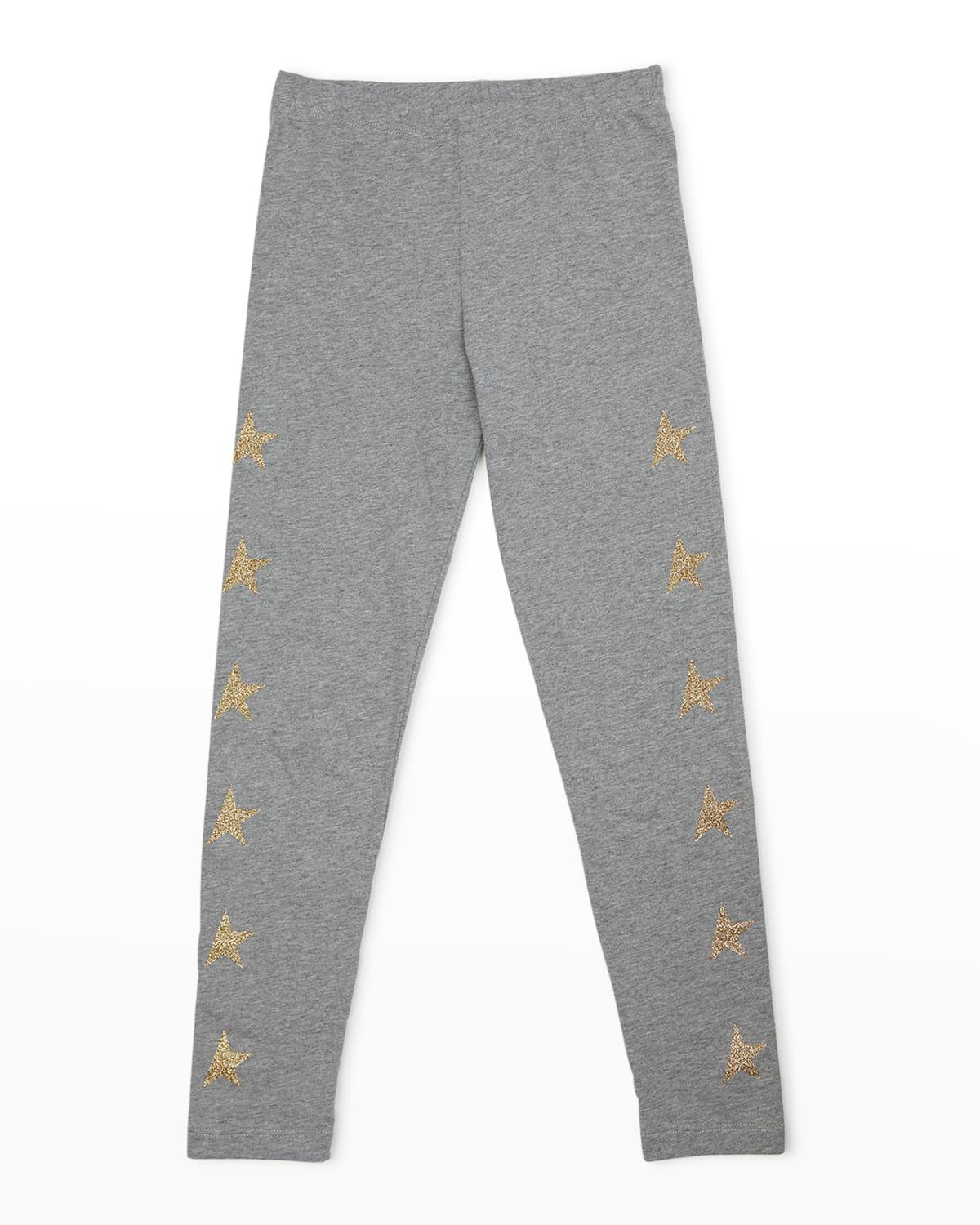 Girl's Embellished Star Leggings, Size 4-10 by GOLDEN GOOSE