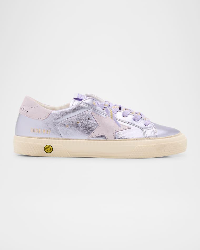 Girl's May Laminated Nappa Leather Sneakers, Kid by GOLDEN GOOSE