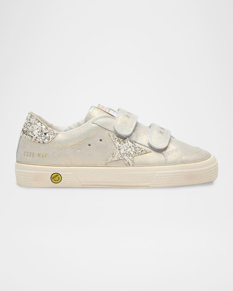 Girl's May School Metallic Leather Sneakers, Kids by GOLDEN GOOSE